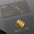 Raised Shiny Foiled Business Cards